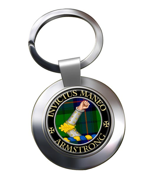Armstrong Vambraced Scottish Clan Chrome Key Ring