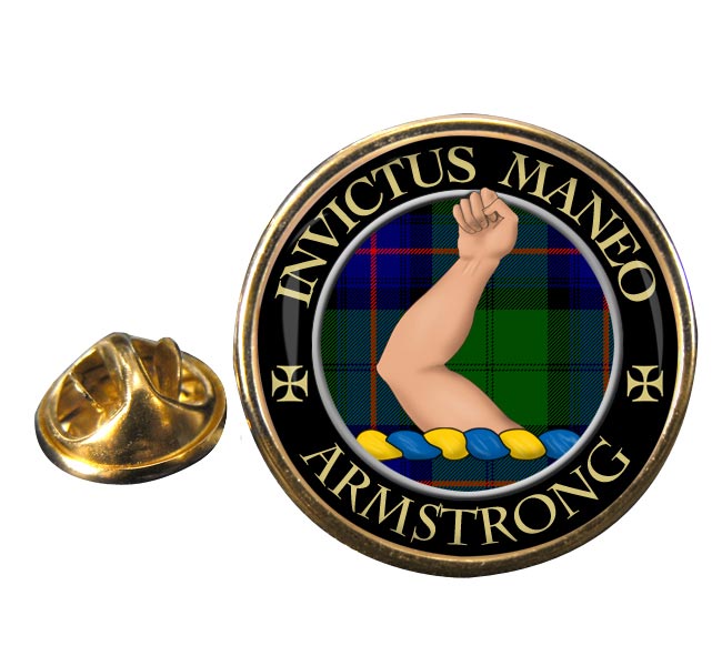 Armstrong Bare Scottish Clan Round Pin Badge