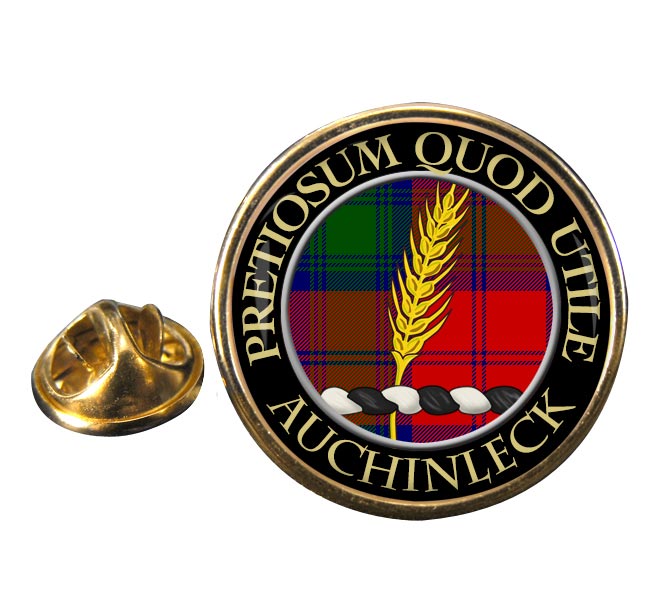 Auchinleck Scottish Clan Round Pin Badge