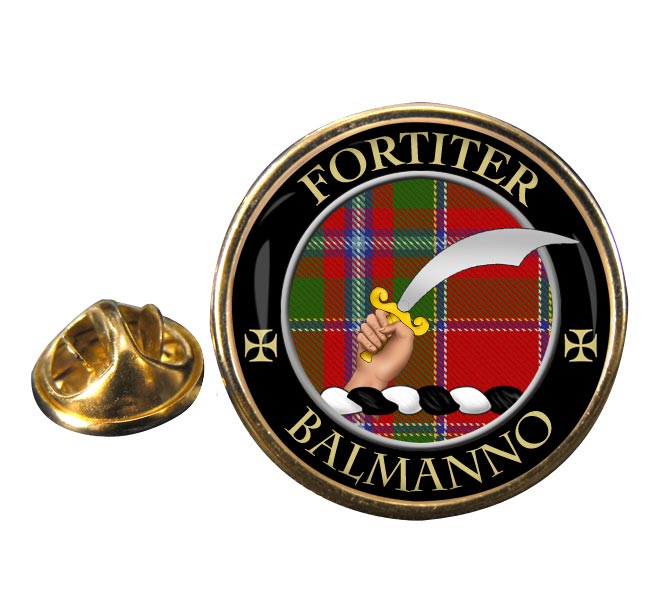 Balmanno Scottish Clan Round Pin Badge