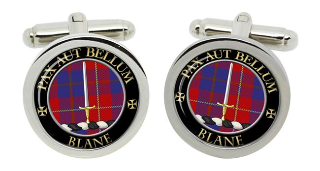Blane Scottish Clan Cufflinks in Chrome Box