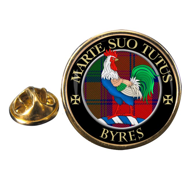 Byres Scottish Clan Round Pin Badge