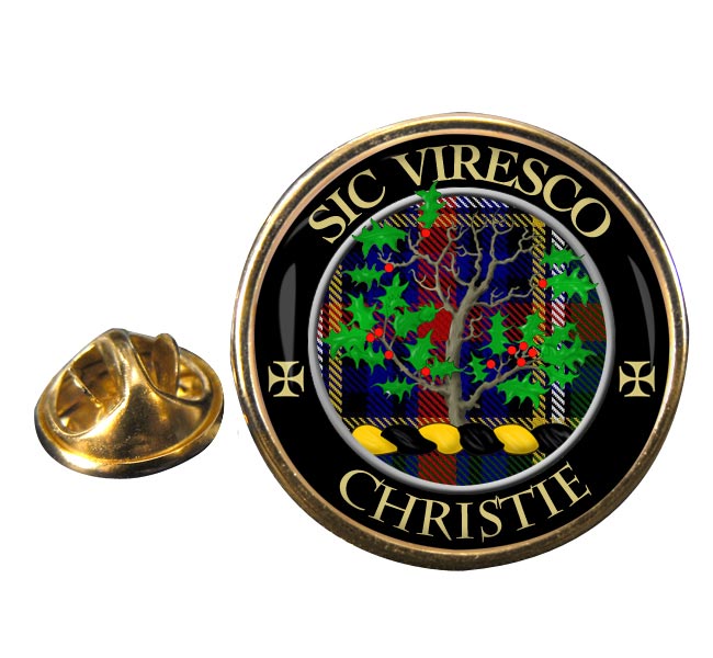 Christie Scottish Clan Round Pin Badge