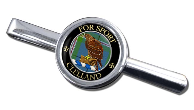 Clelland Scottish Clan Round Tie Clip