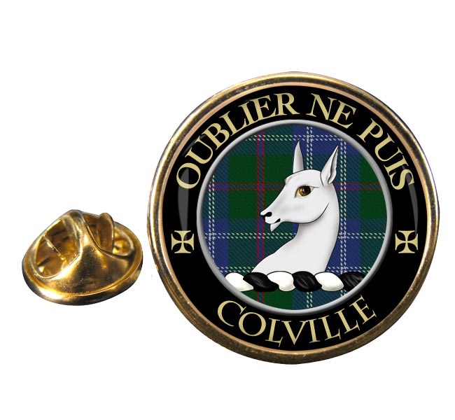 Colville Scottish Clan Round Pin Badge