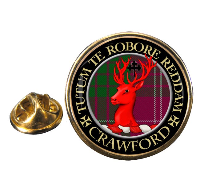 Crawford Scottish Clan Round Pin Badge