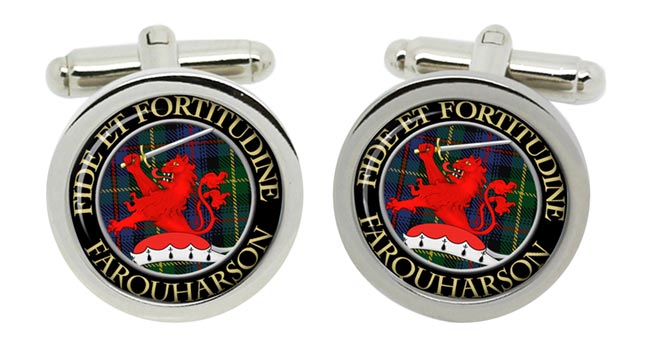 Farquharson Scottish Clan Cufflinks in Chrome Box
