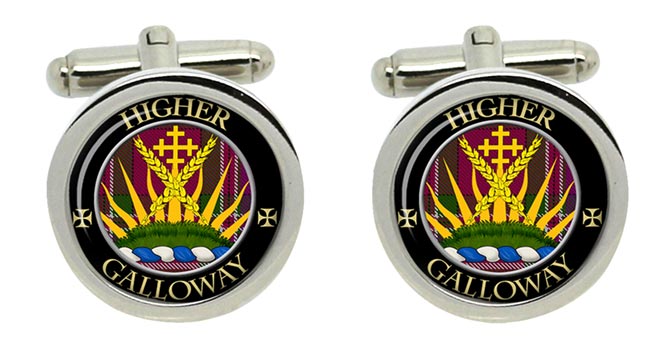 Galloway Scottish Clan Cufflinks in Chrome Box