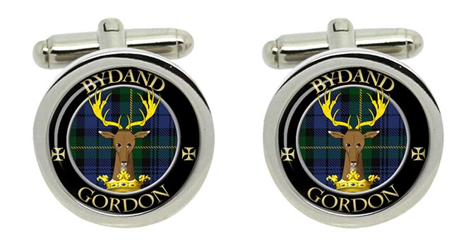 Gordon Scottish Clan Cufflinks in Chrome Box