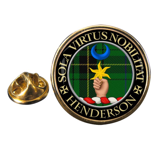 Henderson Scottish Clan Round Pin Badge