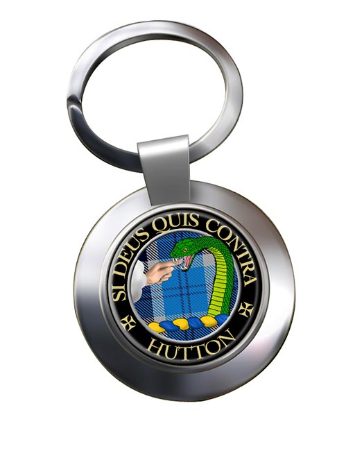 Hutton Scottish Clan Chrome Key Ring