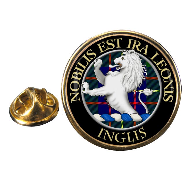 Inglis Scottish Clan Round Pin Badge