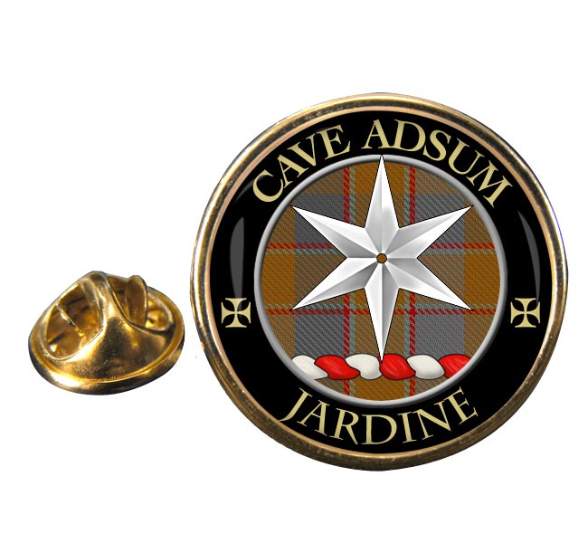 Jardine Scottish Clan Round Pin Badge