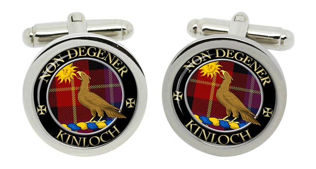Kinloch Scottish Clan Cufflinks in Chrome Box