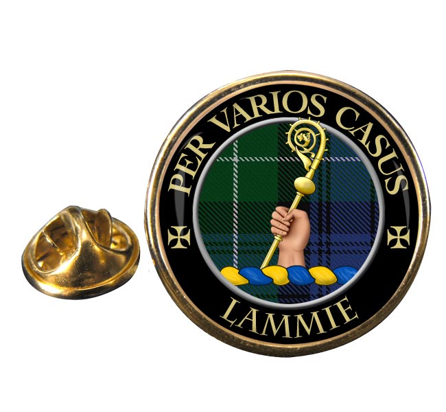 Lammie Scottish Clan Round Pin Badge