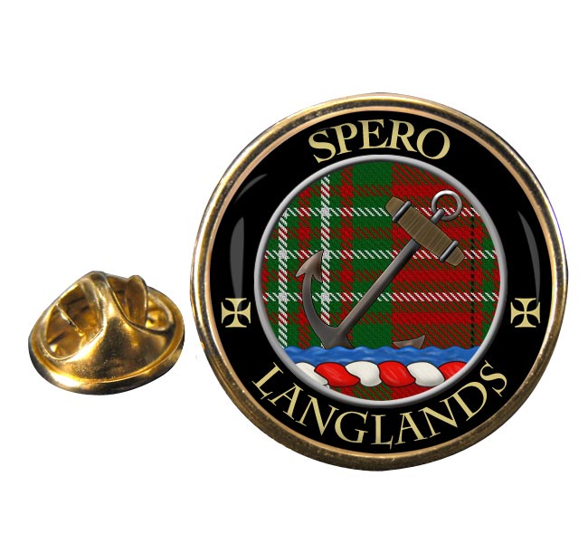 Langlands Scottish Clan Round Pin Badge