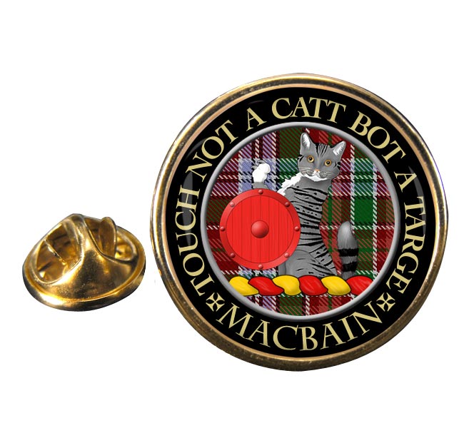 MacBain Scottish Clan Round Pin Badge