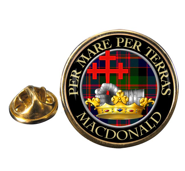 Macdonald Scottish Clan Round Pin Badge