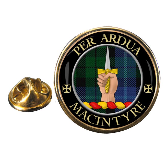 Macintyre Scottish Clan Round Pin Badge