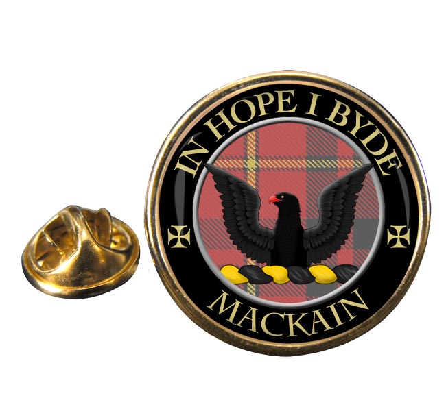 Mackain Scottish Clan Round Pin Badge