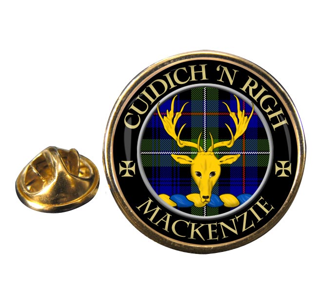 Mackenzie of Kintail Scottish Clan Round Pin Badge