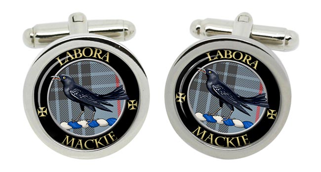 Mackie Scottish Clan Cufflinks in Chrome Box