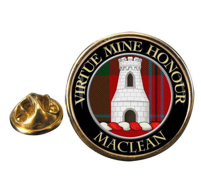 Maclean Scottish Clan Round Pin Badge