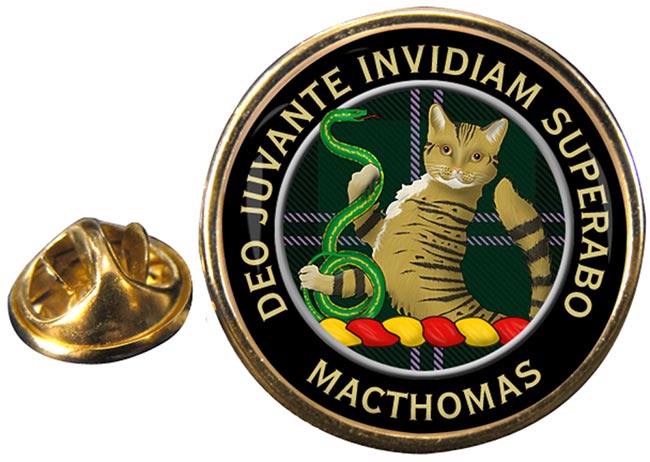 Macthomas Scottish Clan Round Pin Badge