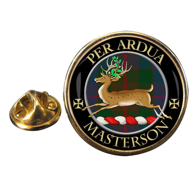 Masterson Scottish Clan Round Pin Badge