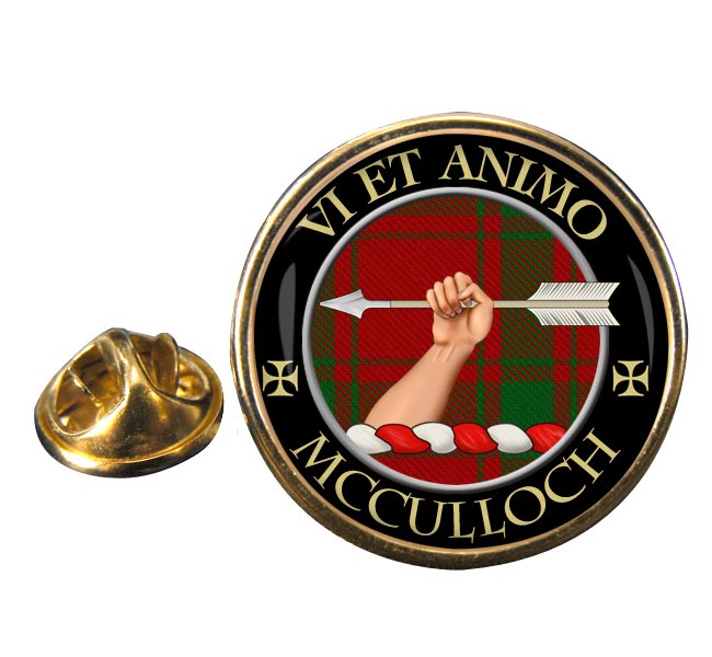 McCulloch Scottish Clan Round Pin Badge