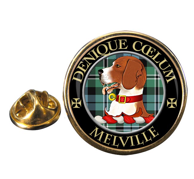 Melville Scottish Clan Round Pin Badge
