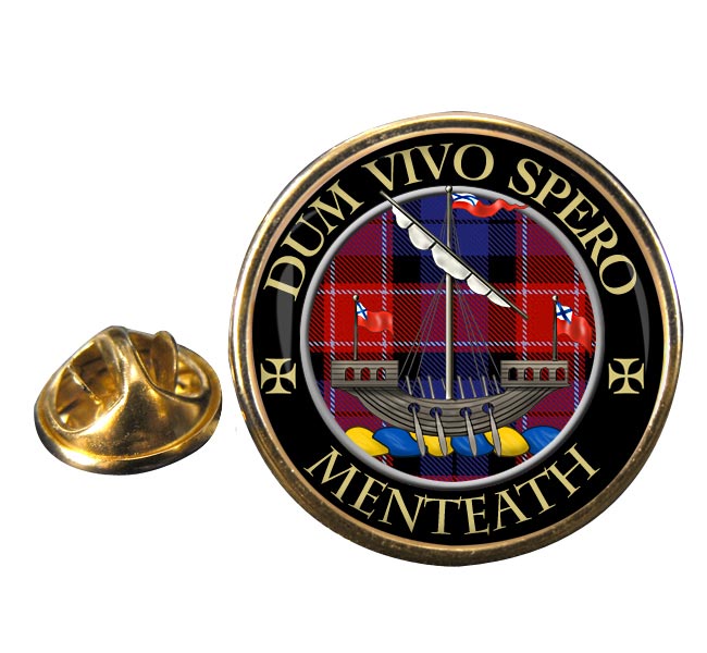 Menteath Scottish Clan Round Pin Badge