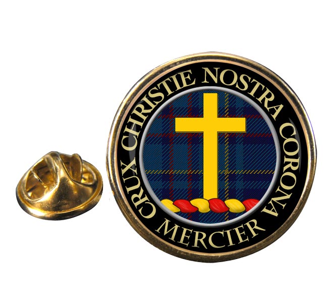 Mercier Scottish Clan Round Pin Badge