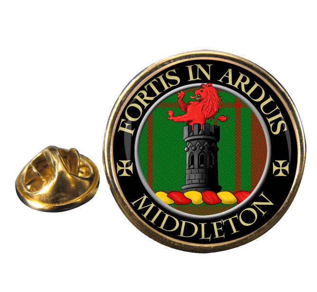Middleton Scottish Clan Round Pin Badge