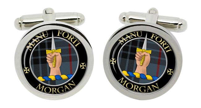 Morgan Scottish Clan Cufflinks in Chrome Box