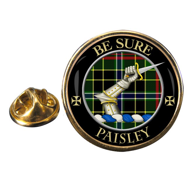 Paisley Scottish Clan Round Pin Badge