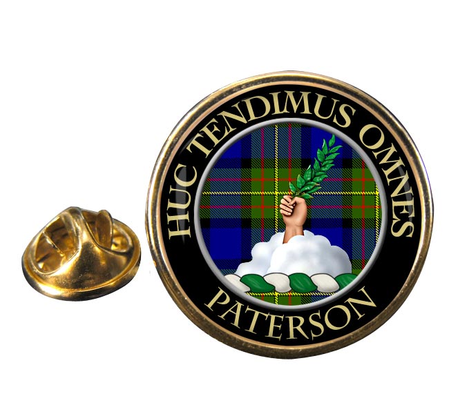 Paterson Scottish Clan Round Pin Badge