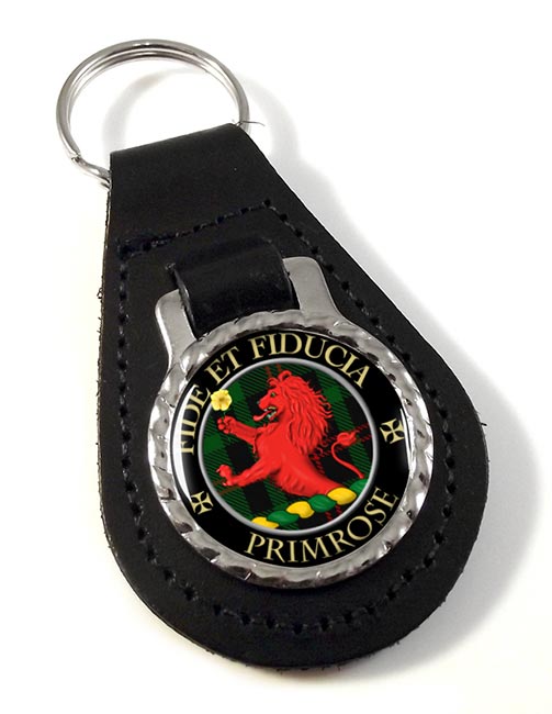Primrose Scottish Clan Leather Key Fob