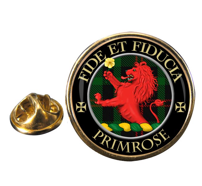 Primrose Scottish Clan Round Pin Badge