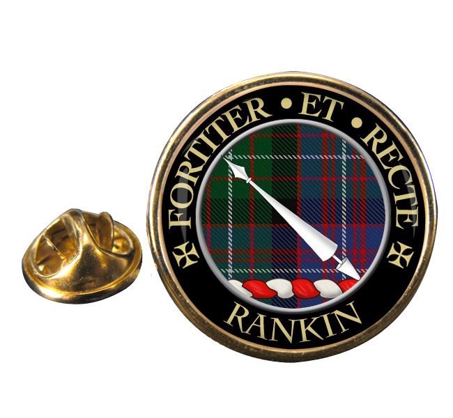 Rankin Scottish Clan Round Pin Badge