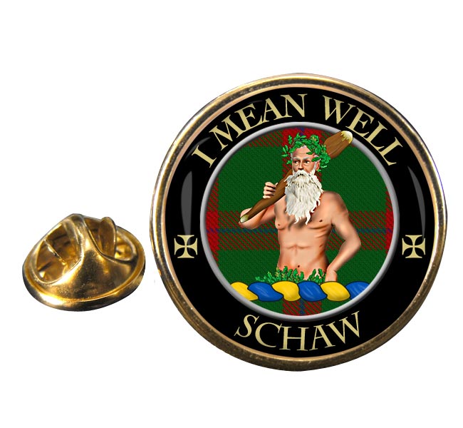 Schaw Scottish Clan Round Pin Badge
