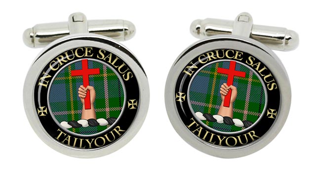 Tailyour Scottish Clan Cufflinks in Chrome Box