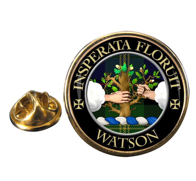 Watson Scottish Clan Round Pin Badge