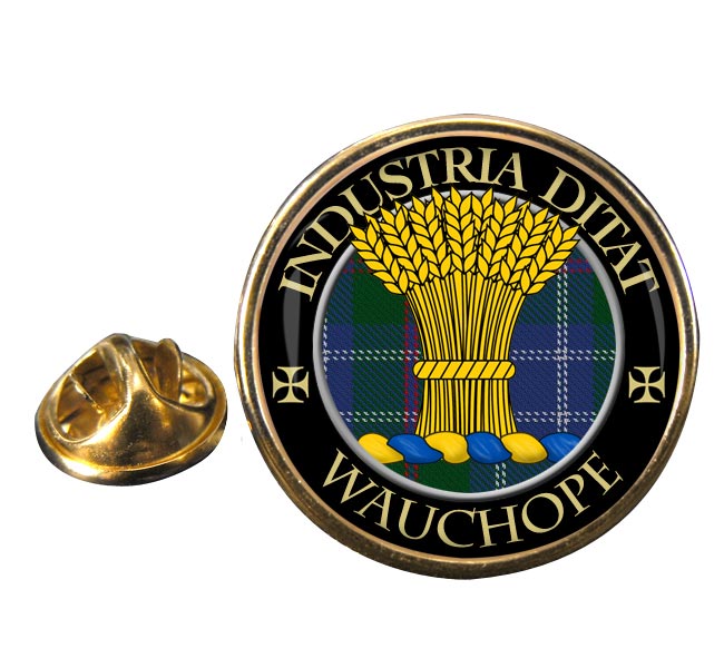 Wauchope Scottish Clan Round Pin Badge