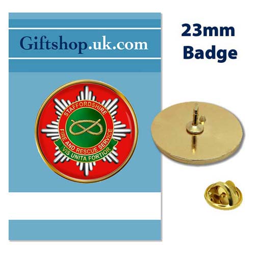 UK Gift Shop Staffordshire Fire and Rescue Pin Badge