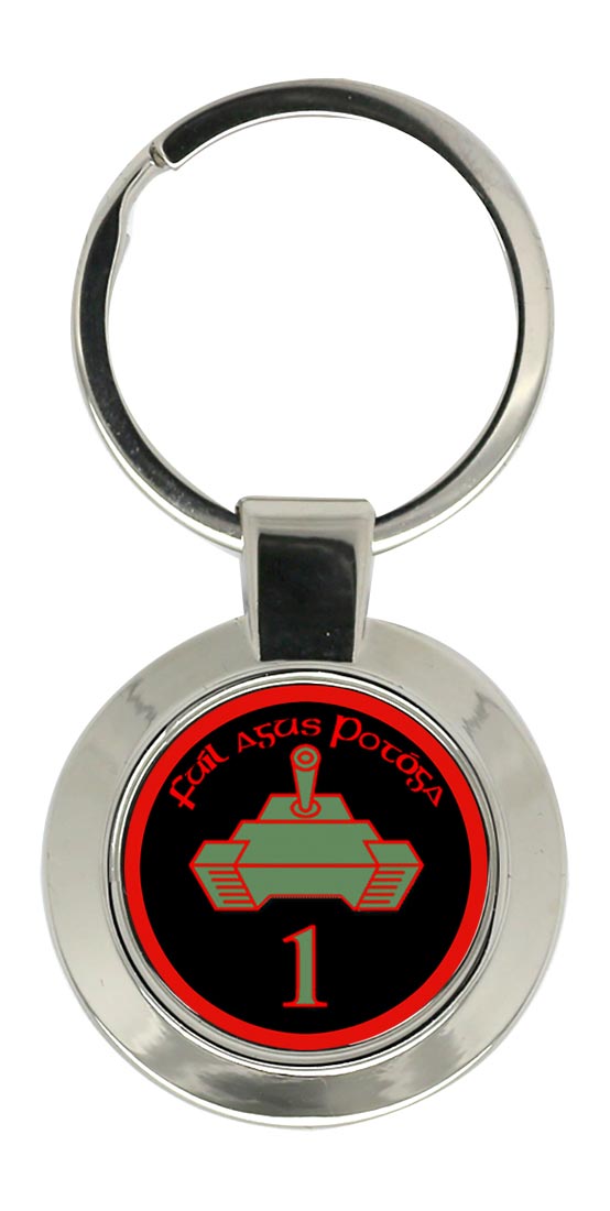 1st Tank Squadron (Ireland) Chrome Key Ring
