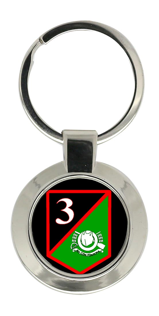 3rd Cavalry Squadron (Ireland) Chrome Key Ring
