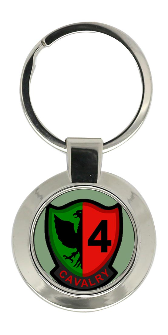 4th Cavalry Squadron (Ireland) Chrome Key Ring