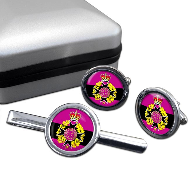 Royal Australian Army Chaplains Department Round Cufflink and Tie Clip Set