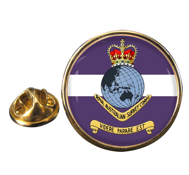 Royal Australian Survey Corps Round Pin Badge